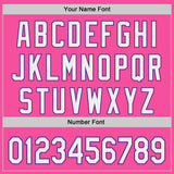Custom Pink White-Purple Authentic Baseball Jersey