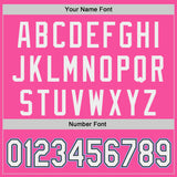 Custom Pink White Black-Light Blue Authentic Baseball Jersey