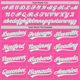 Custom Pink White-Gray Authentic Baseball Jersey