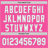 Custom Pink White-Gray Authentic Baseball Jersey
