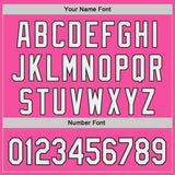 Custom Pink White-Black Authentic Baseball Jersey