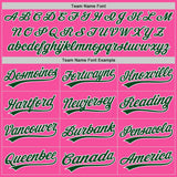 Custom Pink Green-White Authentic Baseball Jersey