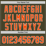 Custom Olive Orange-White Authentic Baseball Jersey