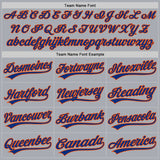 Custom Gray Royal-Orange Authentic Baseball Jersey