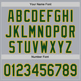 Custom Gray Green-Gold Authentic Baseball Jersey