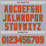 Custom Gray Orange-Black Authentic Baseball Jersey