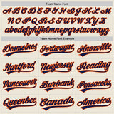 Custom Cream Navy-Orange Authentic Baseball Jersey