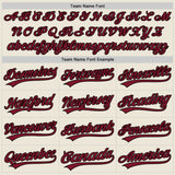 Custom Cream Crimson-Black Authentic Baseball Jersey