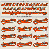 Custom Cream Orange-Black Authentic Baseball Jersey