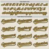 Custom Cream Black-Old Gold Authentic Baseball Jersey
