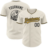 Custom Cream Black-Old Gold Authentic Baseball Jersey