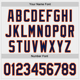 Custom White Navy-Orange Authentic Baseball Jersey