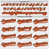 Custom White Orange-Black Authentic Baseball Jersey