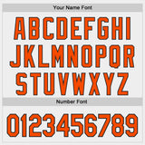 Custom White Orange-Black Authentic Baseball Jersey