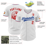 Custom White Red-Royal Authentic Baseball Jersey