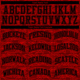 Custom Red Black Color Block Round Neck Sublimation Basketball Suit Jersey