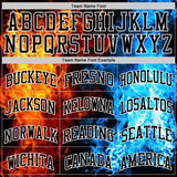 Custom Figure Black-White Flame Round Neck Sublimation Basketball Suit Jersey