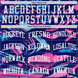 Custom Figure White-Pink Fluid Art Round Neck Sublimation Basketball Suit Jersey