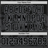 Custom Black Gray Curve Lines Round Neck Sublimation Basketball Suit Jersey