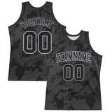 Custom Black Gray Curve Lines Round Neck Sublimation Basketball Suit Jersey