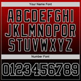 Custom Red Black-White Fade Fashion Round Neck Sublimation Basketball Suit Jersey