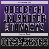 Custom Purple Black-White Fade Fashion Round Neck Sublimation Basketball Suit Jersey
