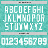 Custom Aqua White Fluid Art Round Neck Sublimation Basketball Suit Jersey