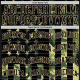 Custom Camo Black-Vegas Gold American Flag Round Neck Sublimation Salute To Service Basketball Suit Jersey