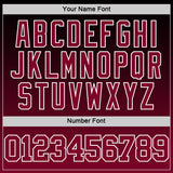 Custom Black Crimson-White Fade Fashion Round Neck Sublimation Basketball Suit Jersey