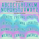 Custom Tie Dye Teal-White Round Neck Sublimation Basketball Suit Jersey