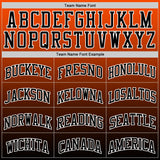 Custom Orange Black-White Gradient Square Shapes Round Neck Sublimation Basketball Suit Jersey