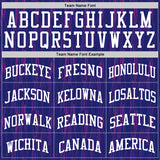 Custom Purple White-Pink Line Round Neck Sublimation Basketball Suit Jersey