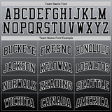 Custom Gray Black-White Fade Fashion Round Neck Sublimation Basketball Suit Jersey
