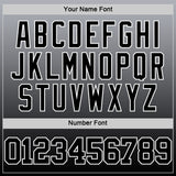 Custom Gray Black-White Fade Fashion Round Neck Sublimation Basketball Suit Jersey