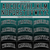 Custom Teal Black-White Fade Fashion Round Neck Sublimation Basketball Suit Jersey