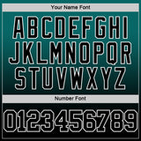 Custom Teal Black-White Fade Fashion Round Neck Sublimation Basketball Suit Jersey