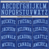 Custom Royal Light Blue Dot Round Neck Sublimation Basketball Suit Jersey
