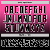 Custom Pink Black-White Fade Fashion Round Neck Sublimation Basketball Suit Jersey
