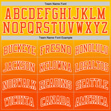 Custom Yellow Orange-White Fade Fashion Round Neck Sublimation Basketball Suit Jersey