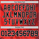 Custom Red Black-White Splash Round Neck Sublimation Basketball Suit Jersey