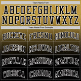Custom Old Gold Black-White Fade Fashion Round Neck Sublimation Basketball Suit Jersey