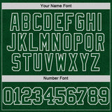 Custom Green White Geometric Shape Round Neck Sublimation Basketball Suit Jersey