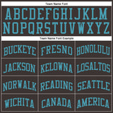 Custom Brown Teal Round Neck Suit Basketball Jersey