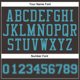 Custom Brown Teal Round Neck Suit Basketball Jersey