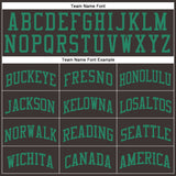 Custom Brown Kelly Green Round Neck Suit Basketball Jersey