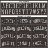 Custom Brown Gray Round Neck Suit Basketball Jersey