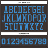 Custom Brown Blue Round Neck Suit Basketball Jersey