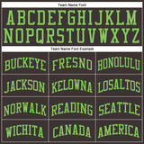 Custom Brown Neon Green Round Neck Suit Basketball Jersey