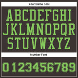 Custom Brown Neon Green Round Neck Suit Basketball Jersey