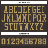 Custom Brown Old Gold Round Neck Suit Basketball Jersey